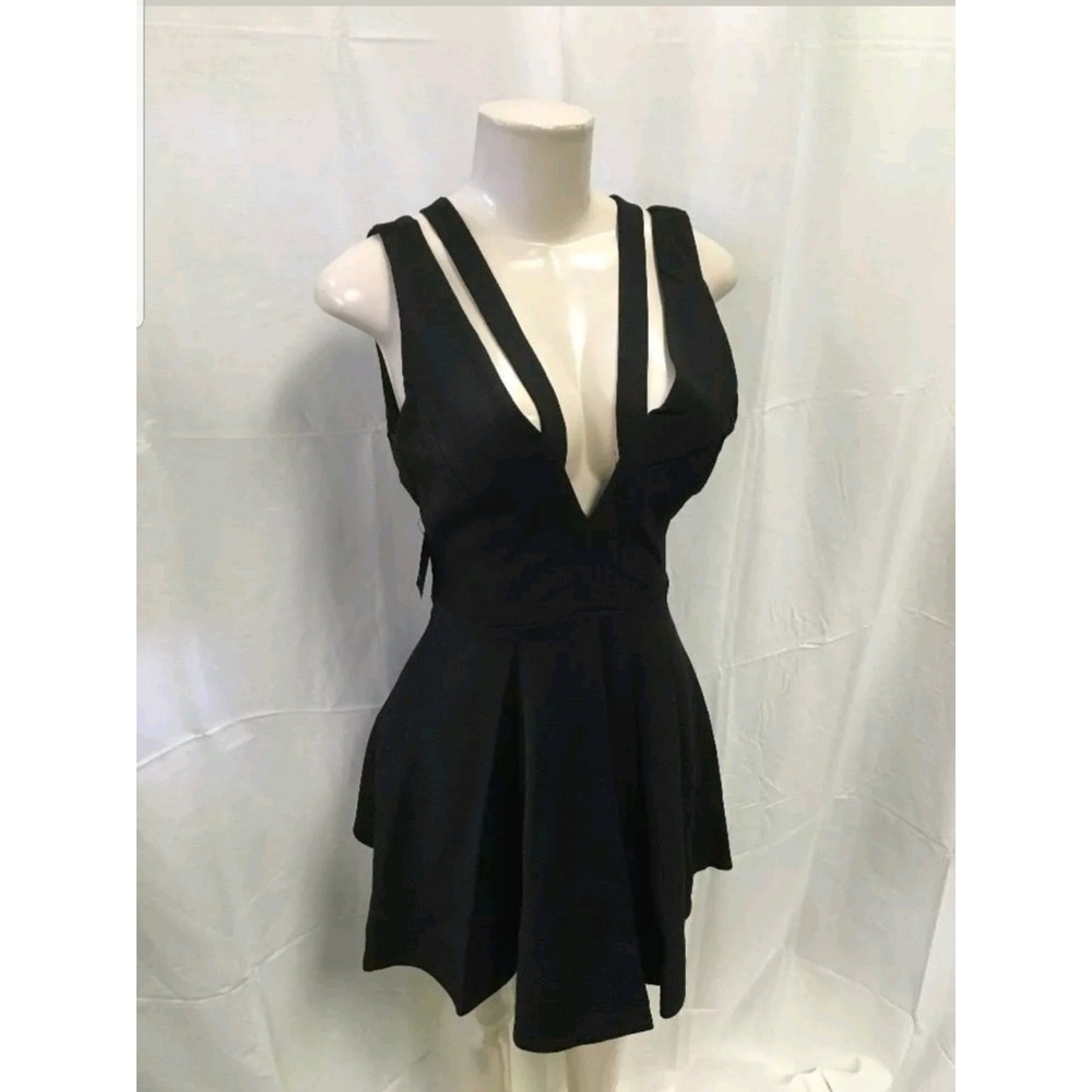 NWT Nasty Gal Black Strappy Criss Cross Dress